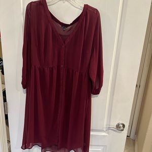 Torrid burgundy dress. Plus Size 3